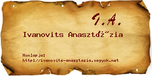 Ivanovits Anasztázia névjegykártya